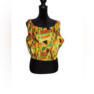 Vibrant Multicolor Women's Kente Top